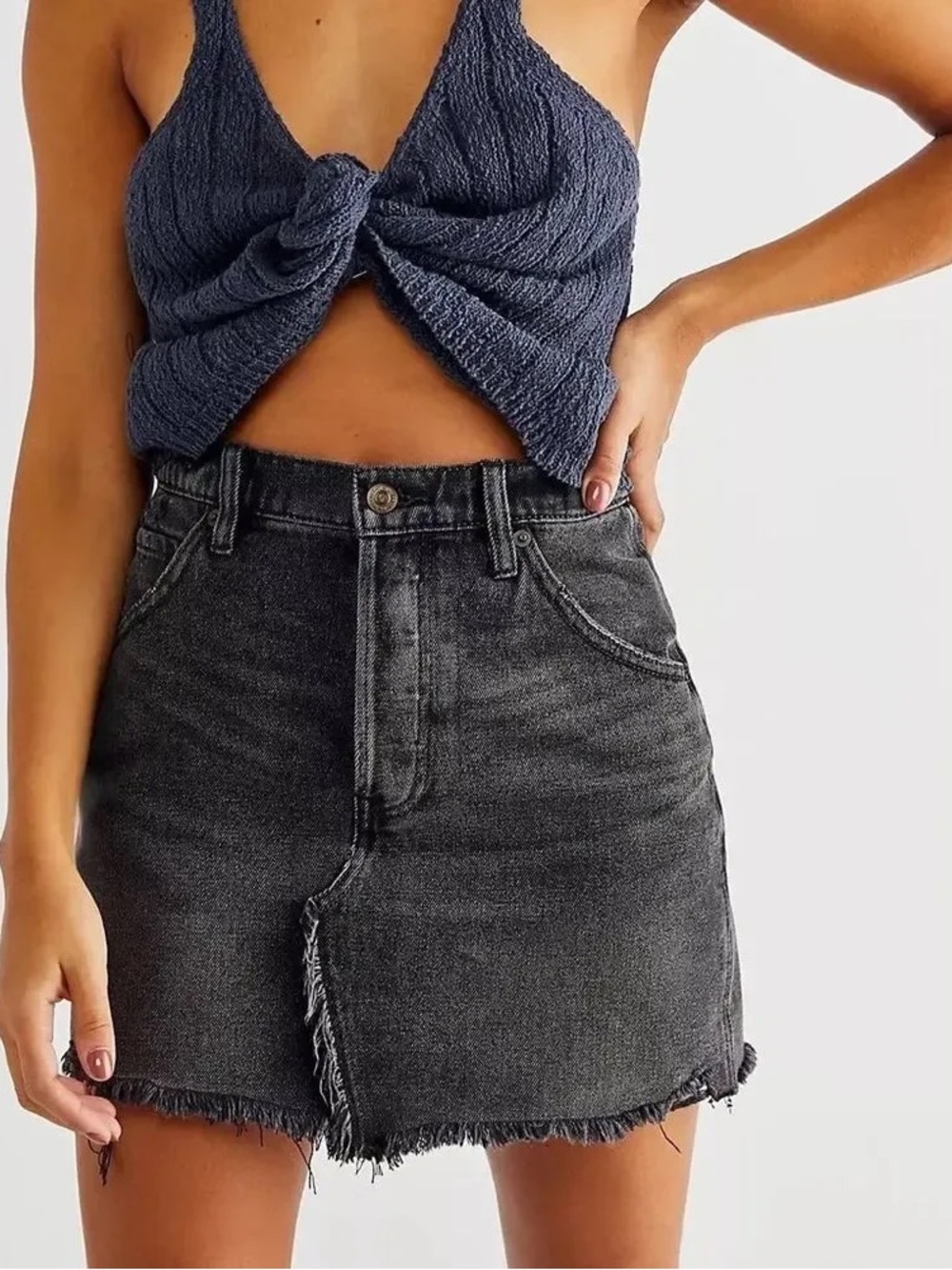 NWT FREE PEOPLE BREA CUT OFF SKIRT MSRP $78